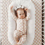 Sandy Checkers Dream Romper Milk & Baby