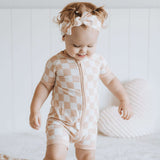 Sandy Checkers Dream Bow Milk & Baby