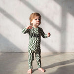 Everyday Check | Bamboo Zip Romper Milk & Baby