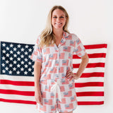 American Flag Nursing Pajamas Milk & Baby