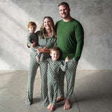 Everyday Check | Mens Bamboo Jogger (Green Check) | Milk & Baby