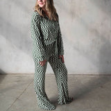 Everyday Check | Women's Flare Set (Green Check) | Milk & Baby