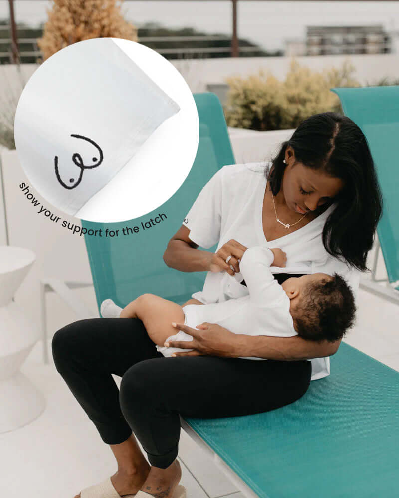 The Special Edition Embroidered "Boob" Nursing Tee | Milk & Baby