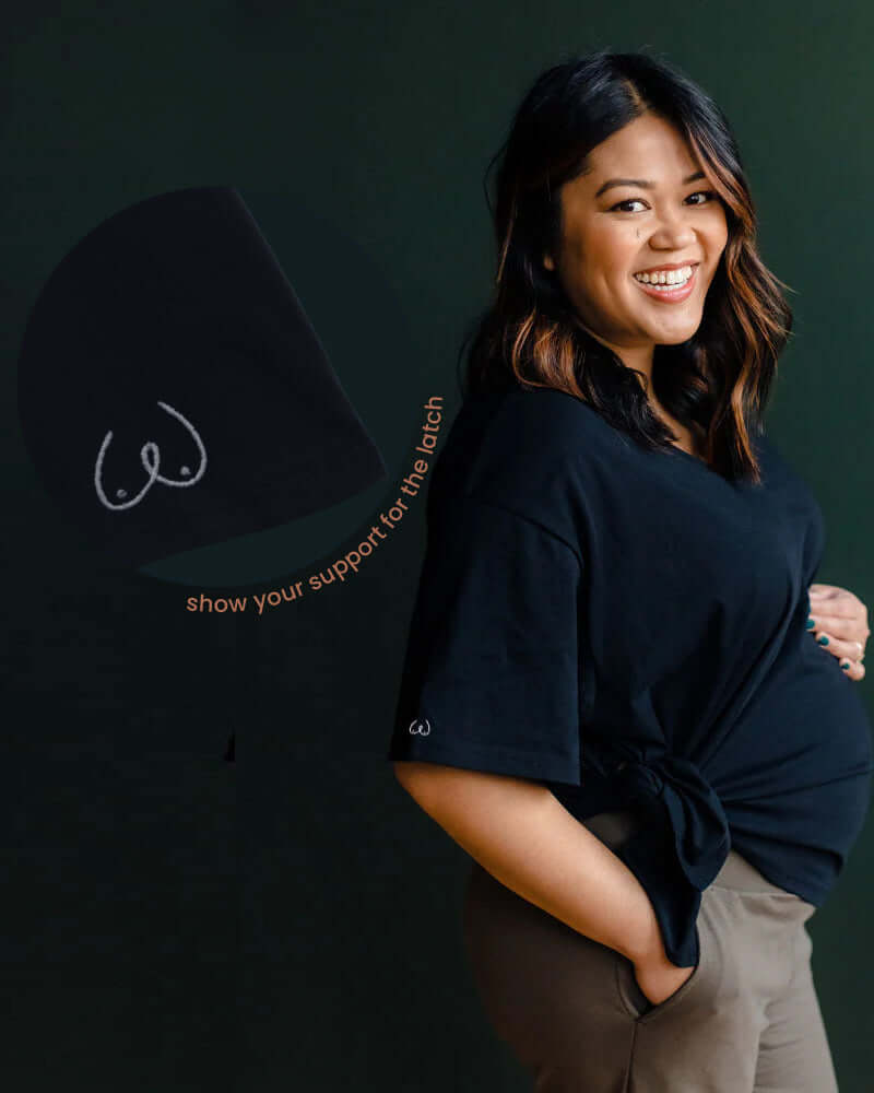 The Special Edition Embroidered "Boob" Nursing Tee | Milk & Baby