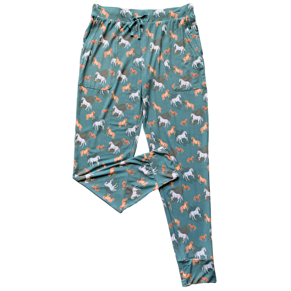 Ember Teal Bamboo Women's Lounge Pants - milk & baby