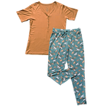 Ember Teal Bamboo Women's Lounge Pants - milk & baby