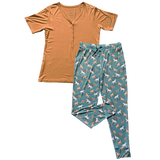 Ember Teal Bamboo Women's Lounge Pants - milk & baby