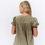 Winny Top in Olive | Nursing Friendly Milk & Baby