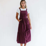 Shay Overall Dress in Plum | Nursing Friendly Milk & Baby