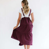 Shay Overall Dress in Plum | Nursing Friendly Milk & Baby