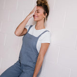 Cody Overall Jumpsuit in Dusty Blue