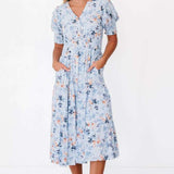 Margo Dress in Sky Blue | Nursing Friendly Milk & Baby