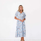 Margo Dress in Sky Blue | Nursing Friendly Milk & Baby