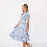 Margo Dress in Sky Blue | Nursing Friendly Milk & Baby