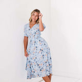 Margo Dress in Sky Blue | Nursing Friendly Milk & Baby