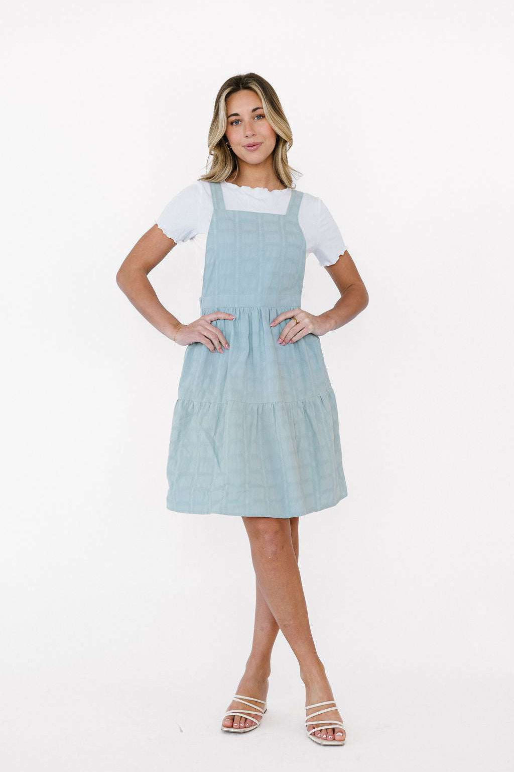 Shay Overall Dress in Light Blue | Nursing Friendly Milk & Baby