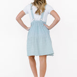 Shay Overall Dress in Light Blue