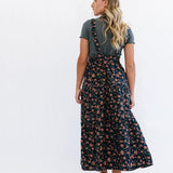 Shay Overall Dress in Floral Navy