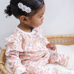 Luna + Luca Floral Jumpsuit & Bow Milk & Baby