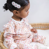 Luna + Luca Floral Jumpsuit & Bow Milk & Baby