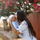 Rowan Top and Bottom Outfit and Hat Set | Baby Blue