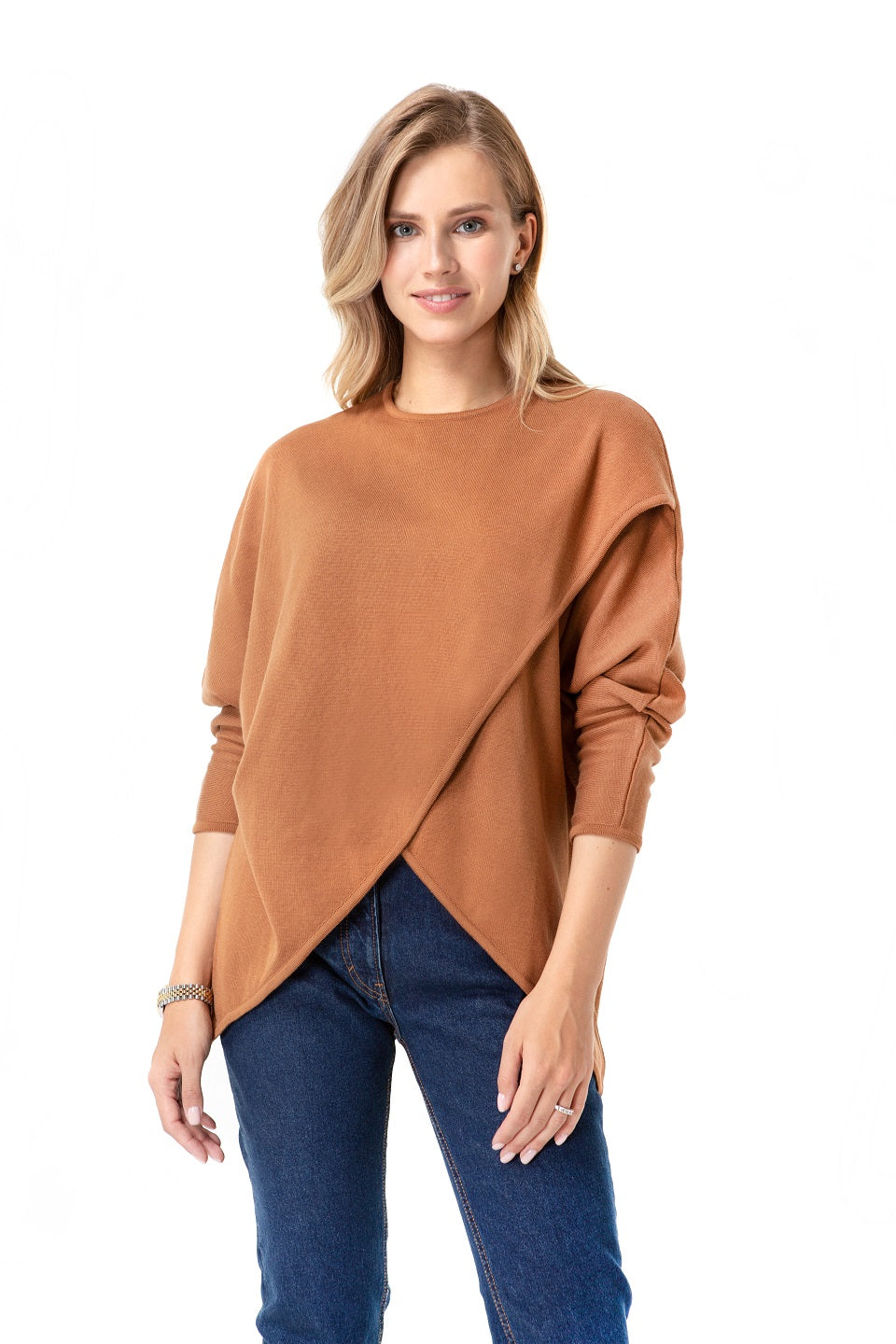 Let Loose Crossover Long Sleeve Maternity/Nursing Knit Top