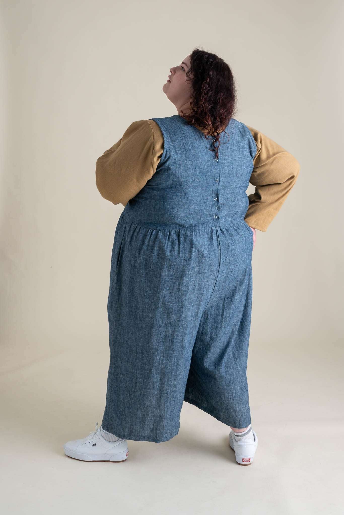 Backyard Jumpsuit in Indigo Chambray Milk & Baby