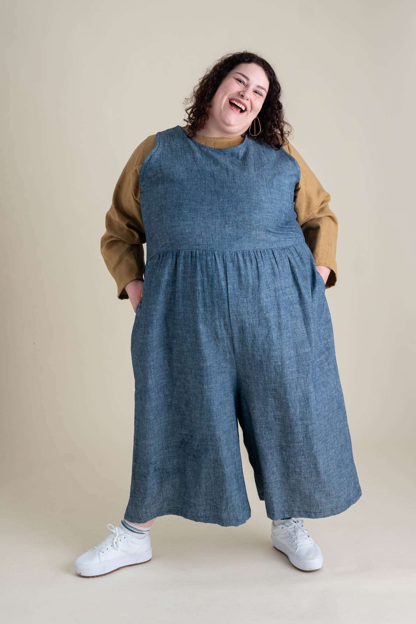 Backyard Jumpsuit in Indigo Chambray Milk & Baby