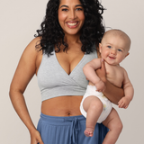 French Terry Racerback Nursing & Sleep Bra | Grey Heather | Milk & Baby