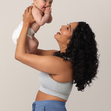 French Terry Racerback Nursing & Sleep Bra | Grey Heather | Milk & Baby