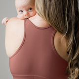 French Terry Racerback Nursing & Sleep Bra | Redwood | Milk & Baby