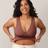 French Terry Racerback Nursing & Sleep Bra | Redwood | Milk & Baby