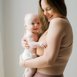 French Terry Racerback Nursing & Sleep Bra | Beige | Milk & Baby