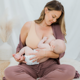 French Terry Racerback Nursing & Sleep Bra | Beige | Milk & Baby