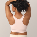 French Terry Racerback Nursing & Sleep Bra | Soft Pink | Milk & Baby