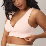 French Terry Racerback Nursing & Sleep Bra | Soft Pink | Milk & Baby