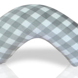 Luna Lullaby Nursing Pillow - Grey and White Buffalo Check