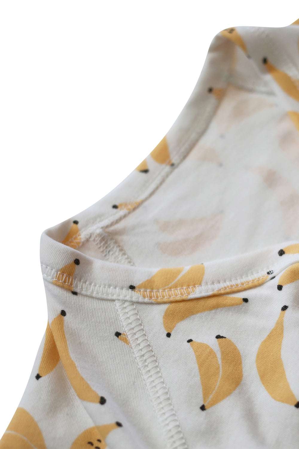 Banana Print Baby Kimono Style Onesie Milk & Baby