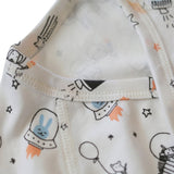 Space Print Baby Kimono Onesie