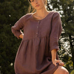 Brook Dress in Twilight | Nursing Friendly Milk & Baby