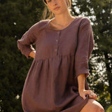 Brook Dress in Twilight | Nursing Friendly Milk & Baby