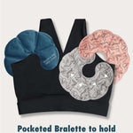 FourthWear Postpartum Bralette set of 3 + Breast Chest Ice Heat Packs Saver Set | Milk & Baby