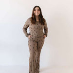 Brown & Black Lightning Bolt | Women's Bamboo Pajamas Milk & Baby