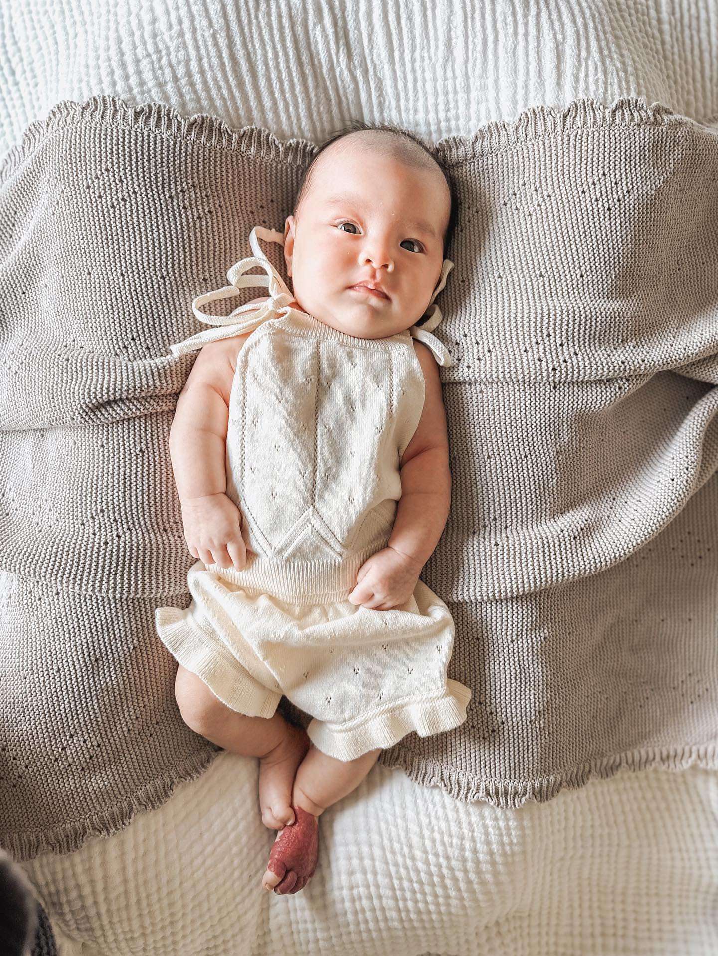 Luna + Luca Baby Pointelle Summer Set | Cream Milk & Baby