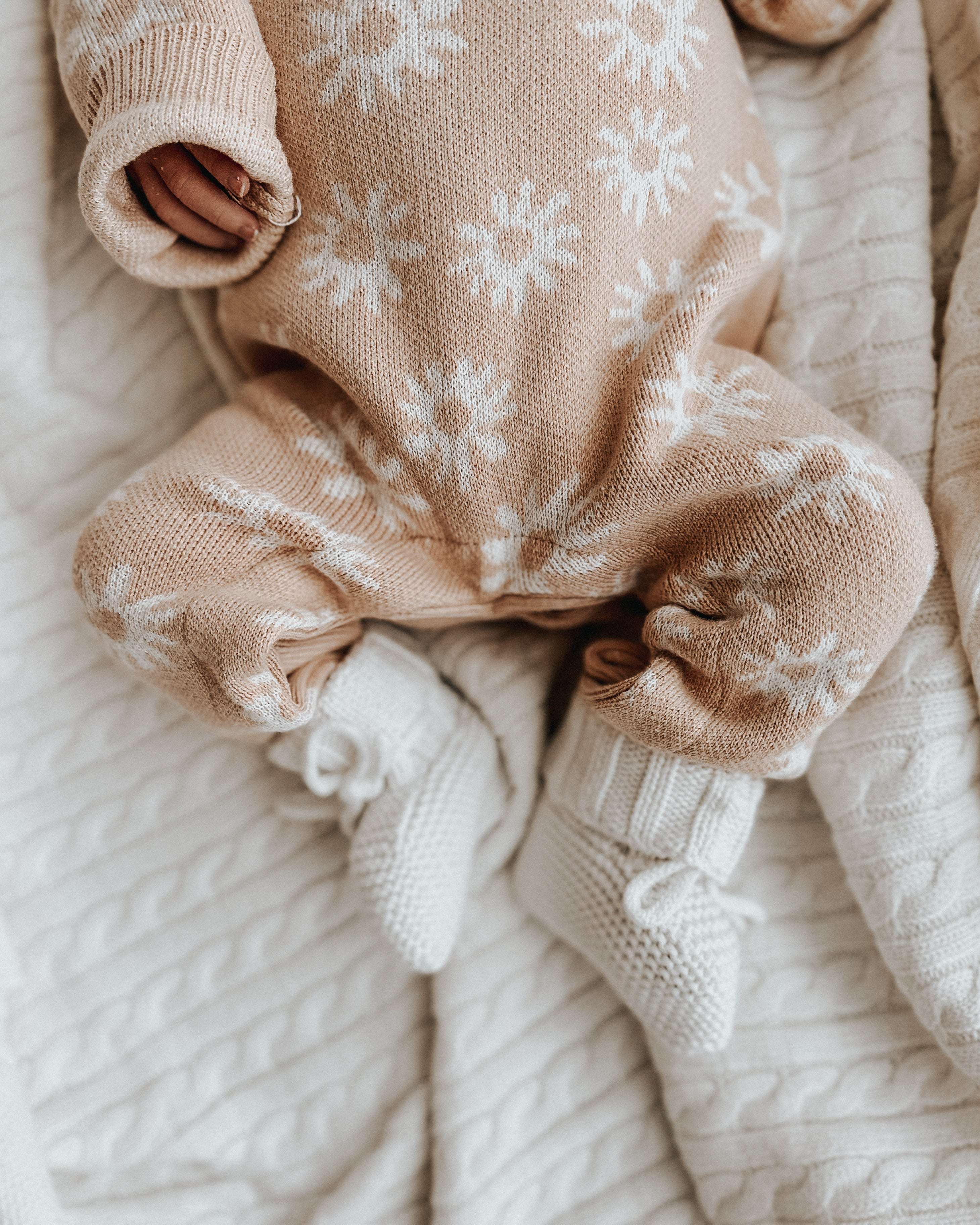 Luna + Luca Organic Booties | White Milk & Baby