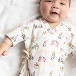 Unicorn Print Baby Kimono Onesie | Milk & Baby