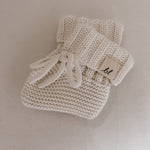 Luna + Luca Organic Booties - White | Milk & Baby