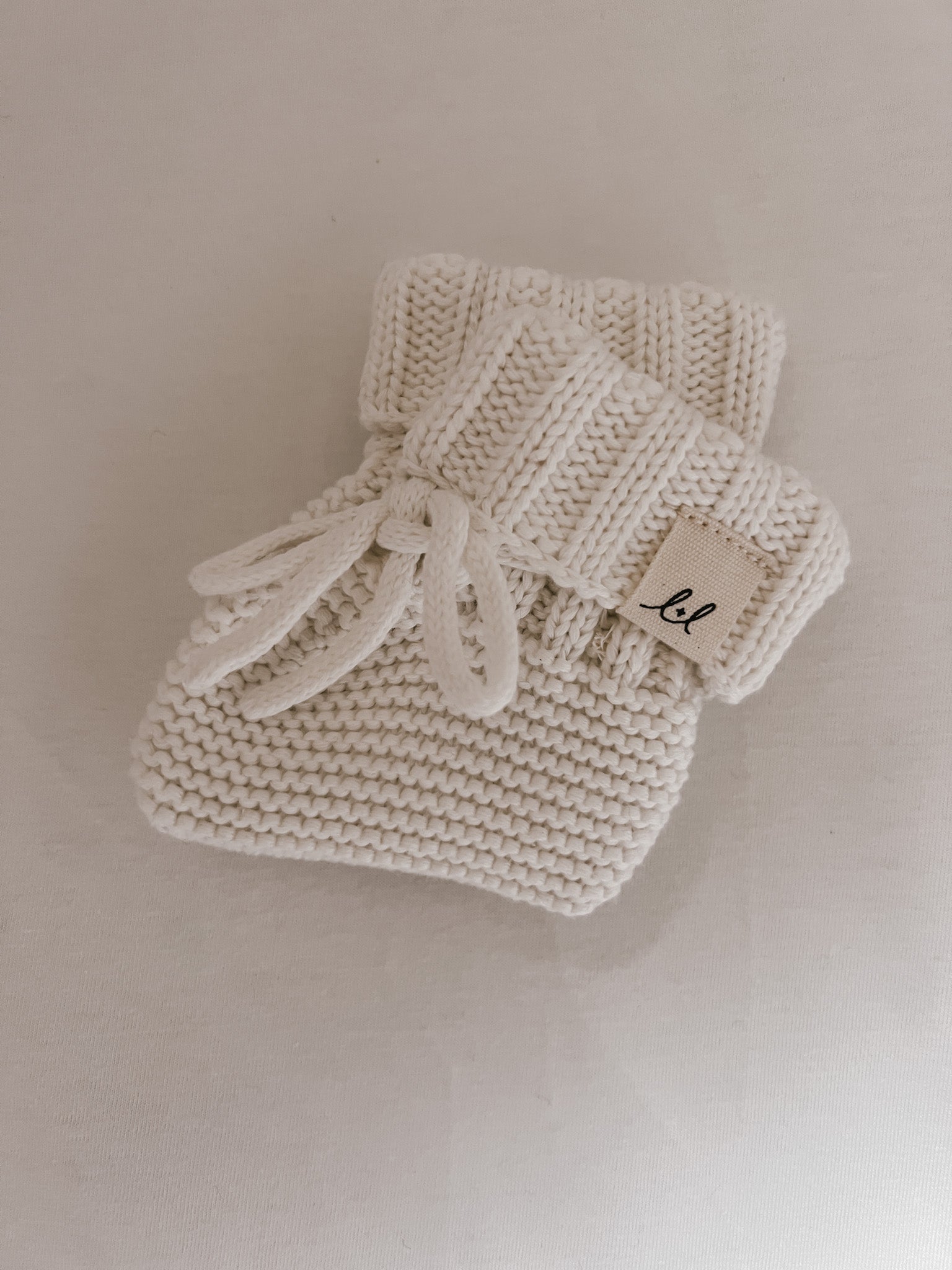 Luna + Luca Organic Booties - White | Milk & Baby