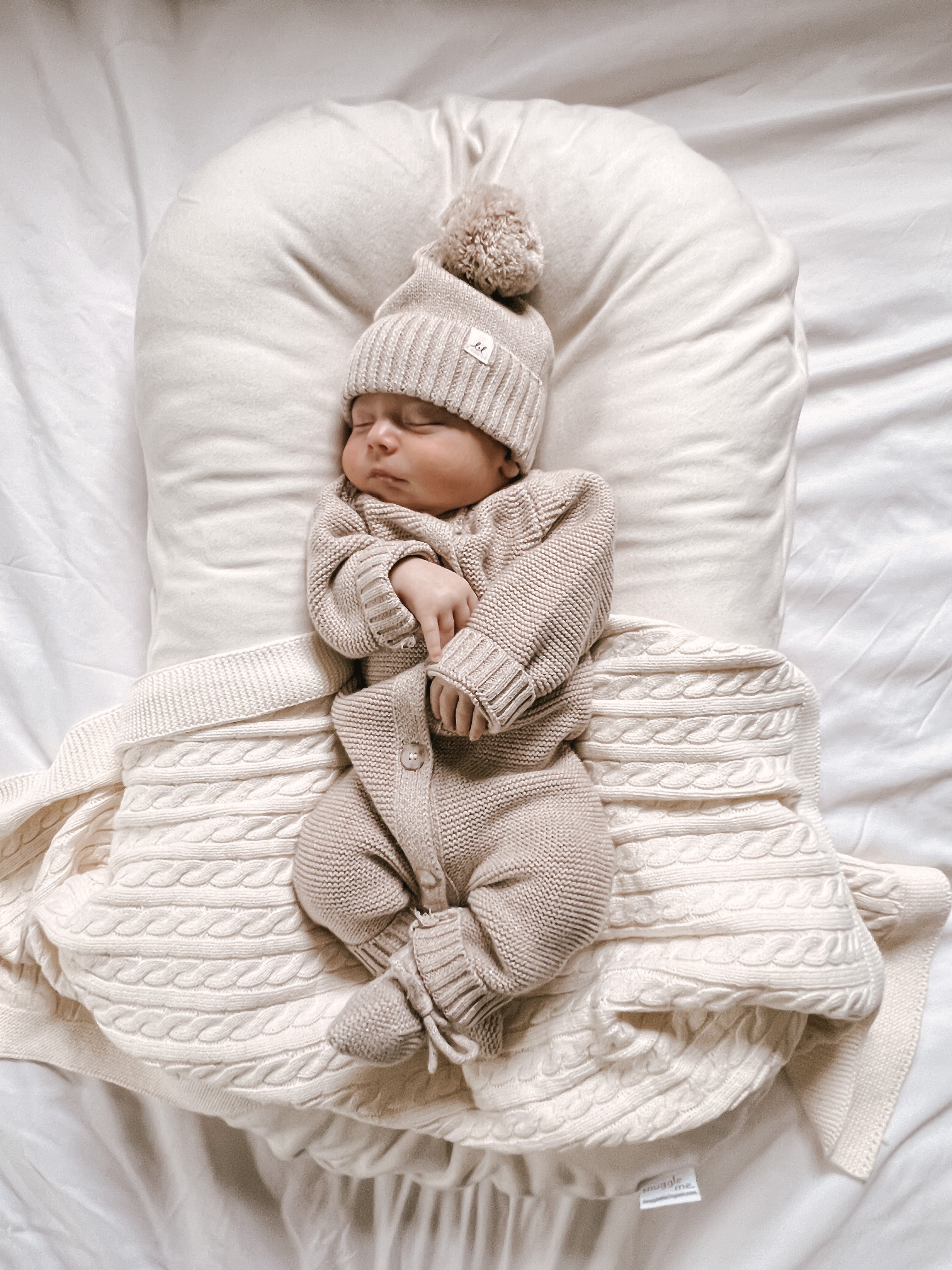 Luna + Luca Organic Booties | Heather Beige Milk & Baby