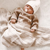 Bring me Home Pointelle Blanket | Beige Milk & Baby